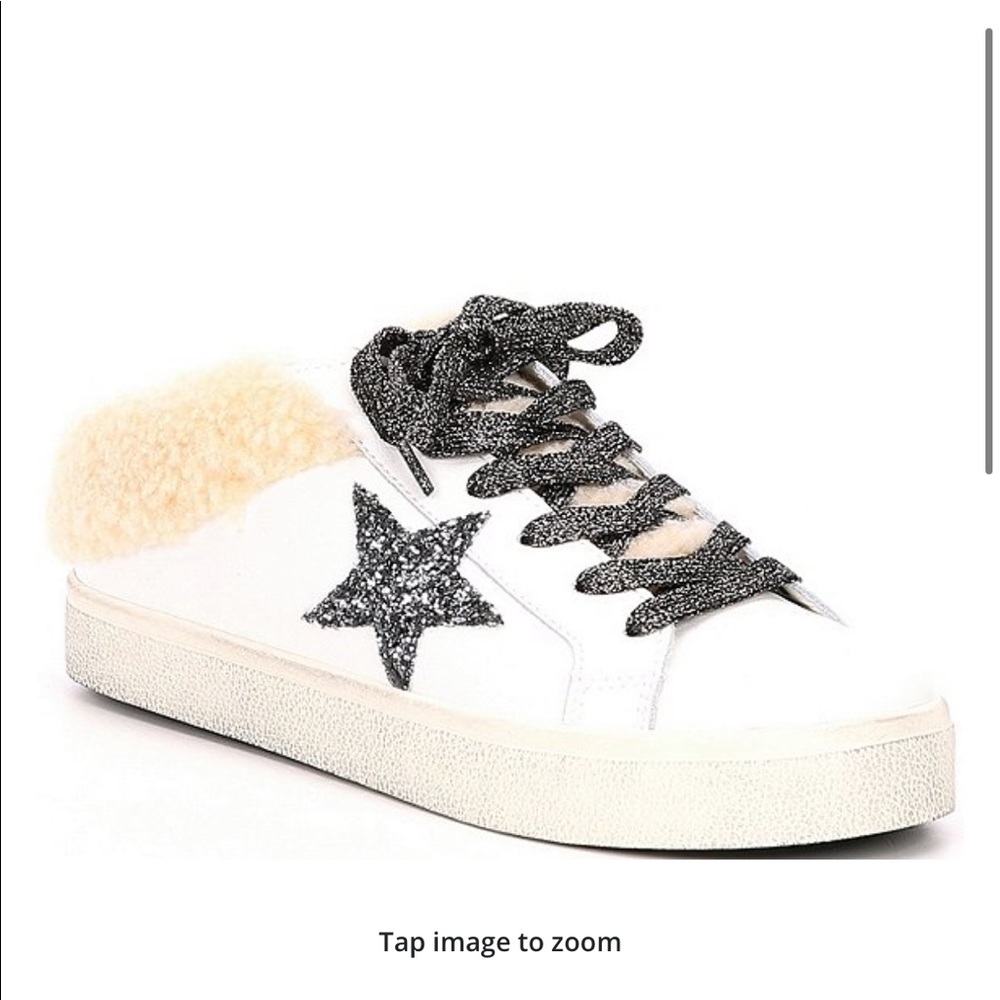 Steve Madden Polaris Leather Faux Fur Sneakers